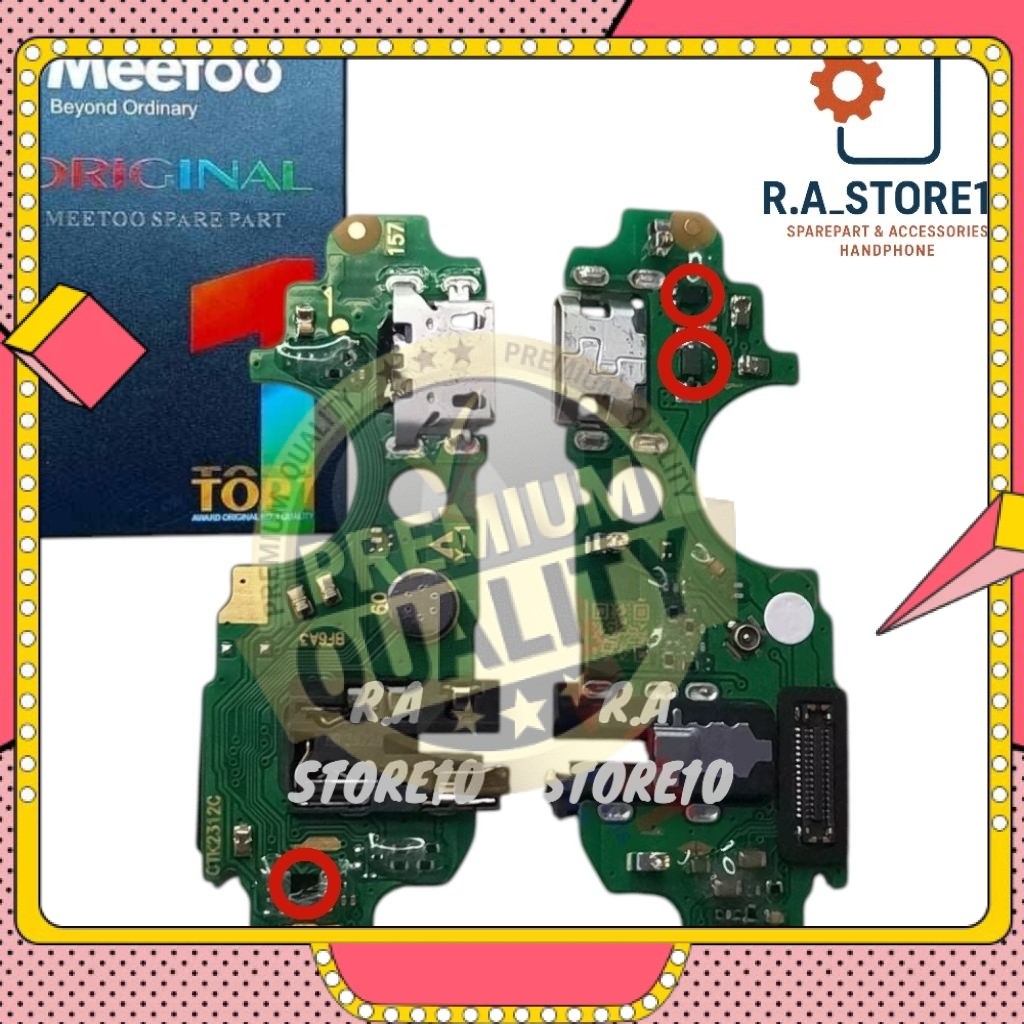 MEETOO Flexibel Charger + IC TECNO POP 7 ORIGINAL 1:1 + Mikrofon Lengkap Komponen Aisi - Flexi Flexi