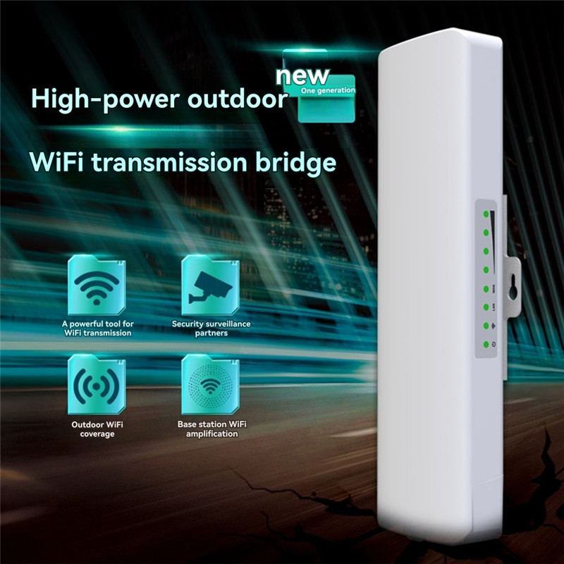 Wifi Bridge WIFI Signal Extender  Outdoor 35KM Long Rang Network Monitoring EU Plug
