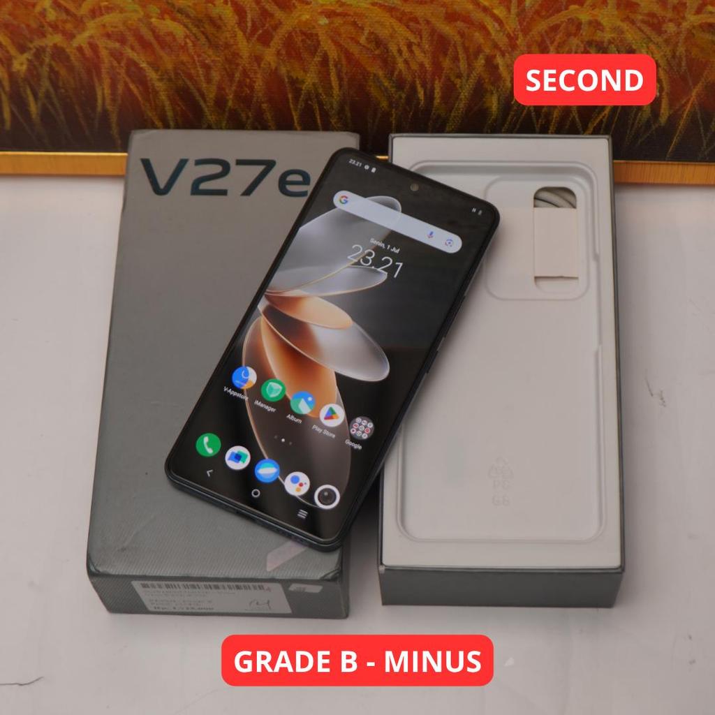 VIVO V27E 12/256 GB GRADE B - MINUS HP SECOND ORIGINAL SINAR MUTIARA CELL
