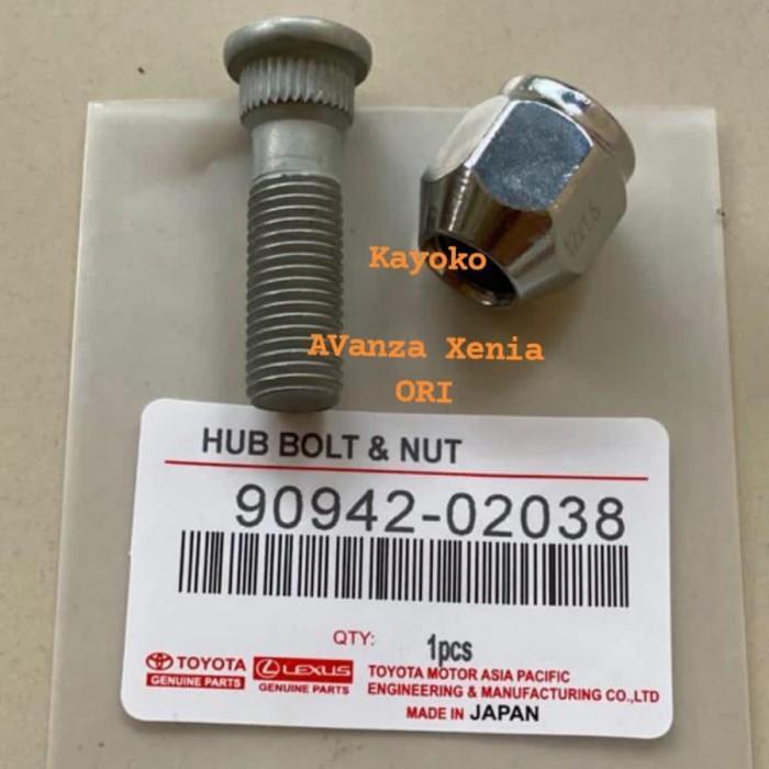 BAUT RODA AVANZA XENIA ORI + MUR RACING HUB BOLT NUT AVANZA XENIA ORI QUALITY