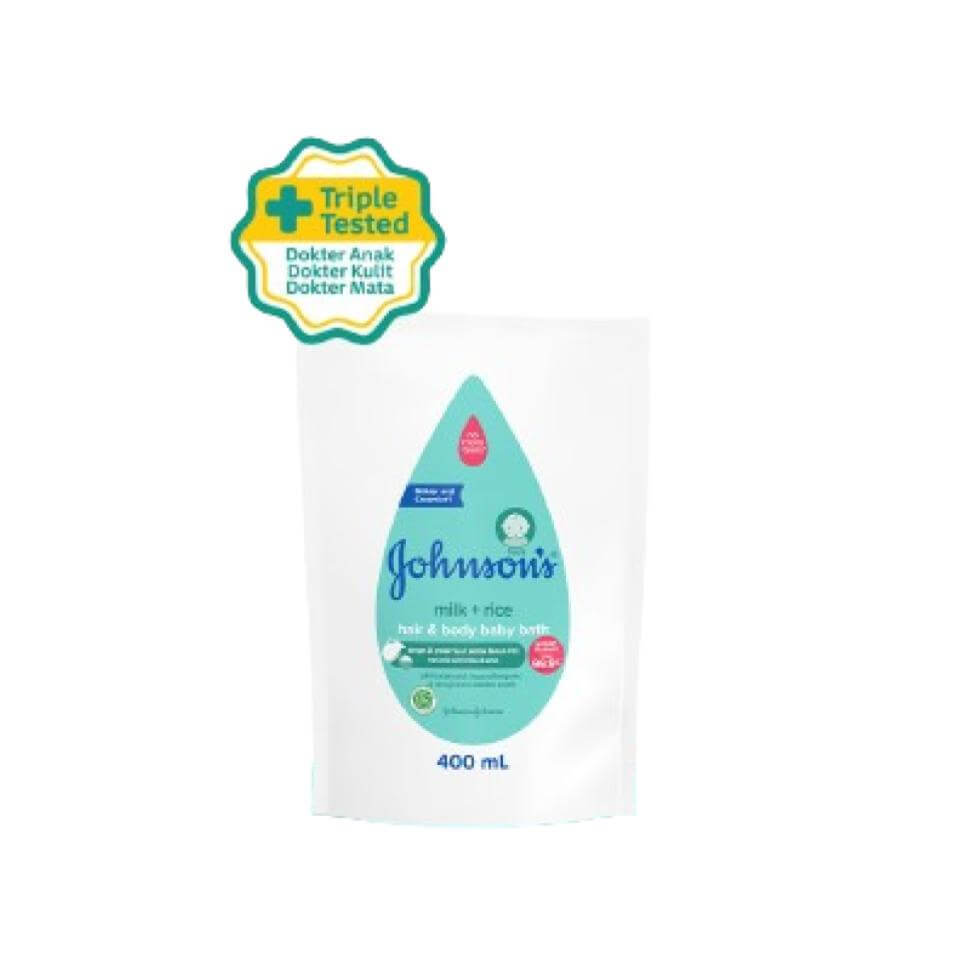 Johnson'S Sabun Bayi Shampoo Milk + Rice Refill 400 Ml