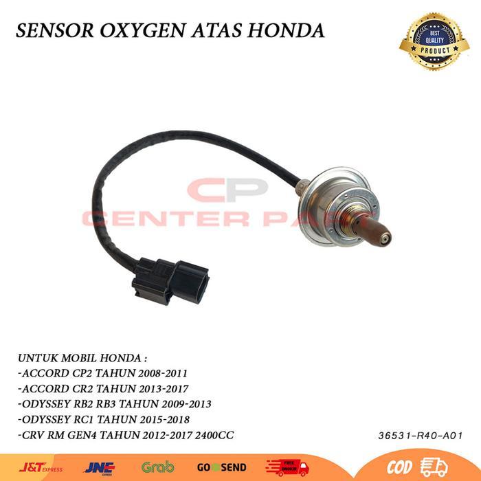 sensor oxygen oksigen O2 sensor knalpot gas buang bagian depan atau atas honda accord cp2 cr2 2008 2