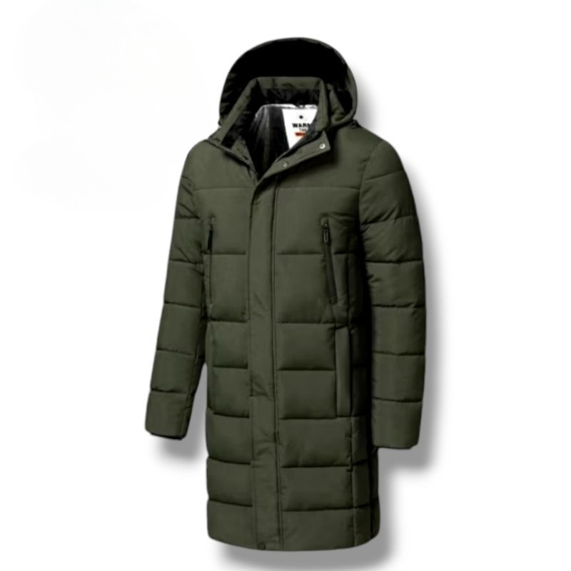 Jaket Winter Jubah Pria Panjang Long Coat Korea Tebal  Musim Dingin Slim-fitting Semi Kancing Nyaman