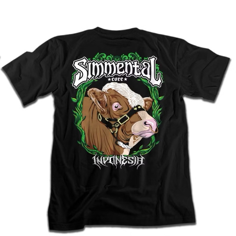 Tshirt/Kaos Peternak Sapi Simental Indonesia Katun Unisex S-XXL
