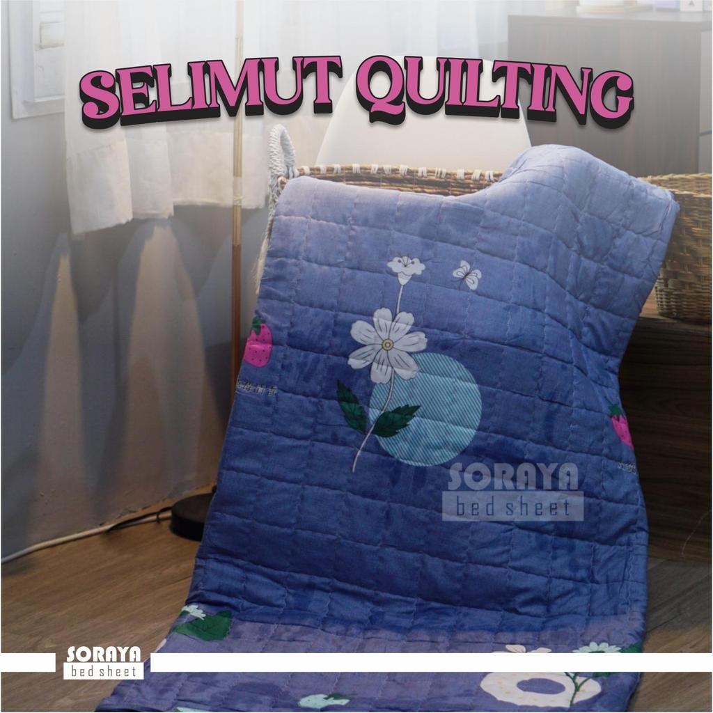 SORAYA BEDSHEET - Selimut Kain korea/Quilting. Semi Bedcover Ukuran 180x200