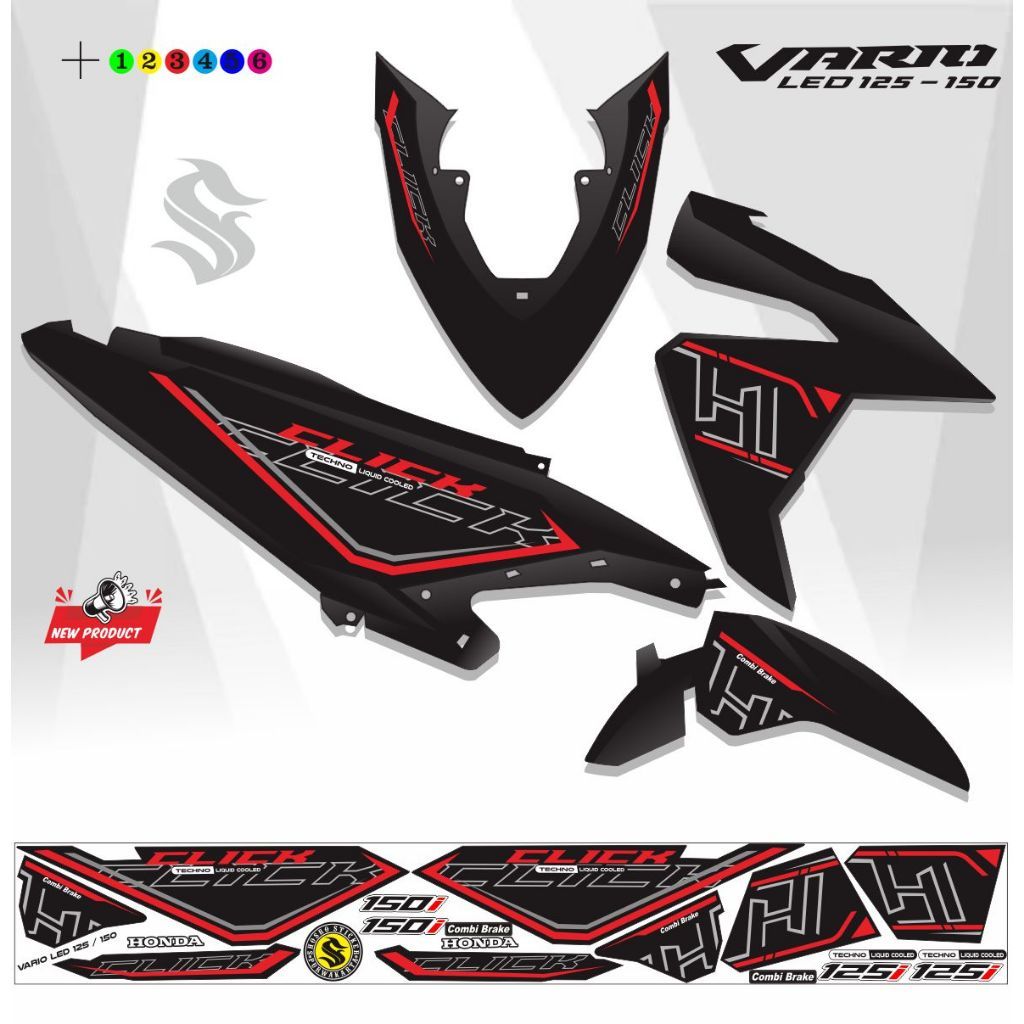VARIASI STRIPING VARIO LED 125i / 150i VARIASI STRIPING VARIO LED FI OLD VARIASI