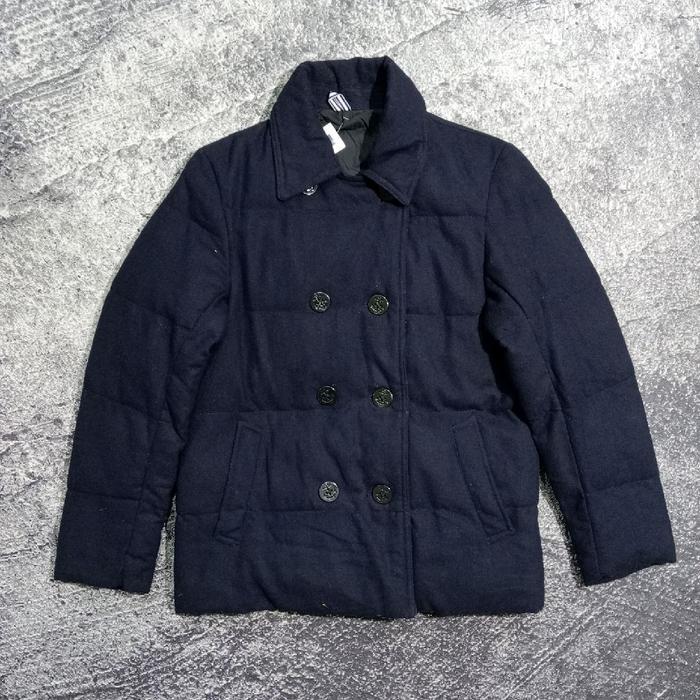 Jaket puffer wool tebal BACK NUMBER navy jaket musim dingin bagus size M
