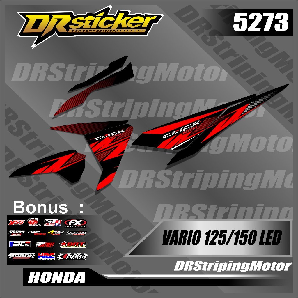 5273[COD] STRIPING VARIO 125/150 LED CLICK STRIPING MOTOR HONDA VARIO 125/150 LED STRIPING VARIO CLI