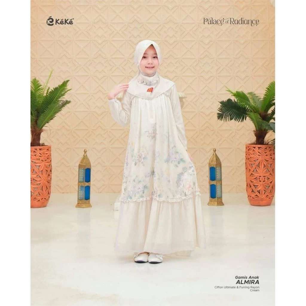 KEKE GAMIS ANAK GAK ALMIRA CREAM