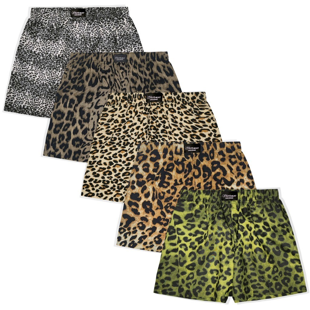 LOEPARD Boxer Pants Leopard Katun Rayon Shortheat