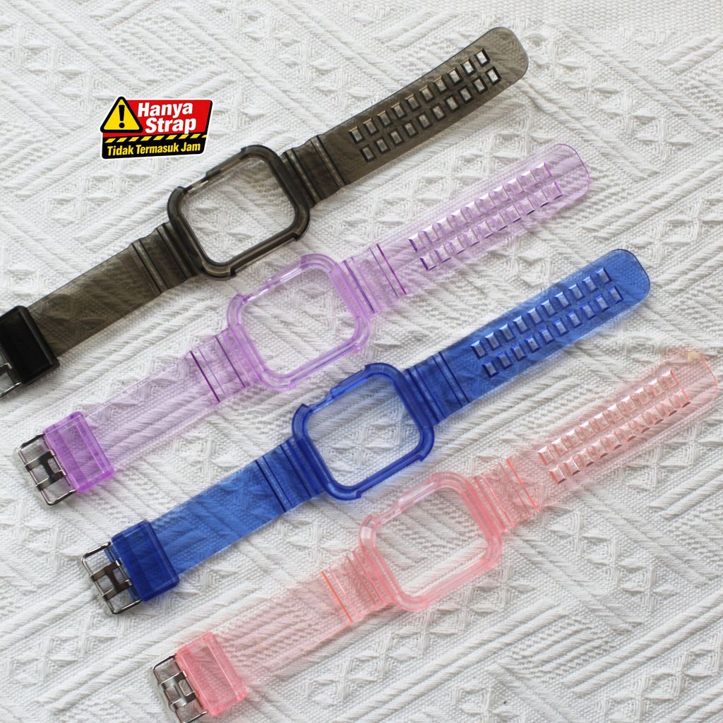 NEW TRANSPARAN STRAP UNTUK WATCH T500 T55 T500PLUS IWATCH HW22 42MM 44MM GLACIER TALI JAMTANGAN