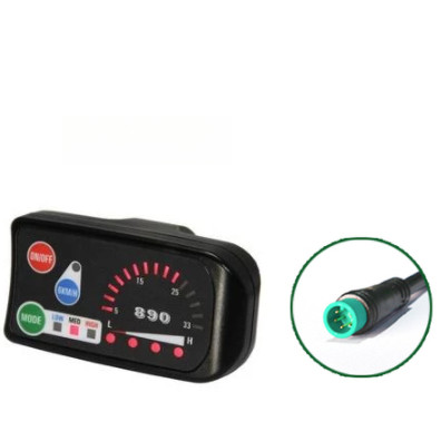 Ebike KT LCD LED Display Waterproof SM Plug 24V36V48V72V LCD3 LCD4 LCD5 LCD7 LCD8H LCD9 LED890 LED90