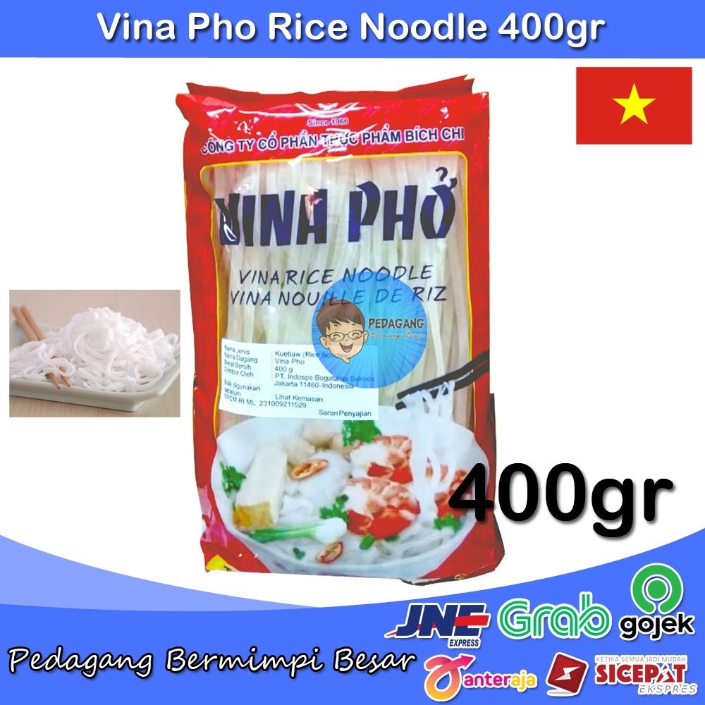 Vina Pho Rice Noodle 400G / Kwetiau Vietnam / Mie Beras / vinapho/ Vina Pho / Kwetiau