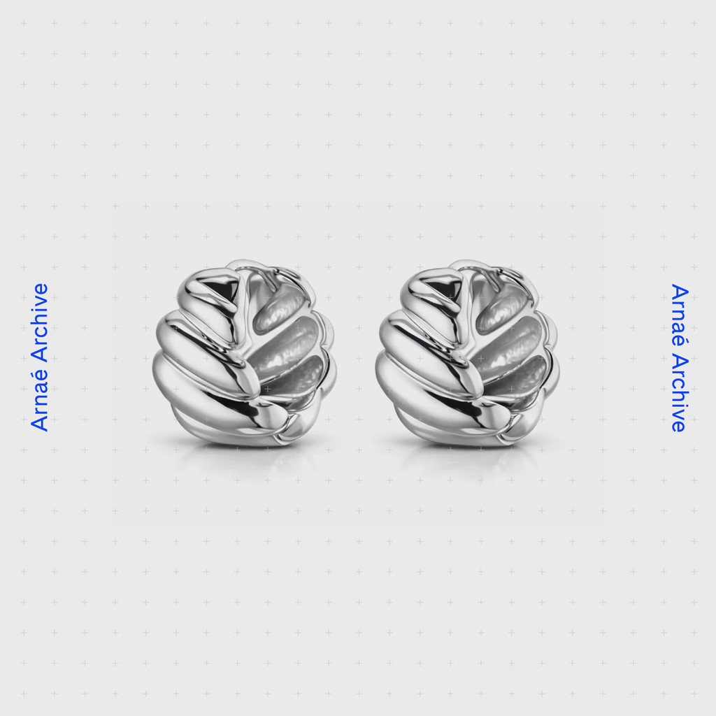 Arnae Archive — Folia Leaf Earrings — Anting Hoop Unisex Premium Stainless Steel Anti Karat