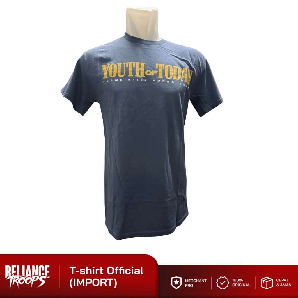 T-shirt Official | Youth Of Today - Flame Still Burns (Indigo Blue)