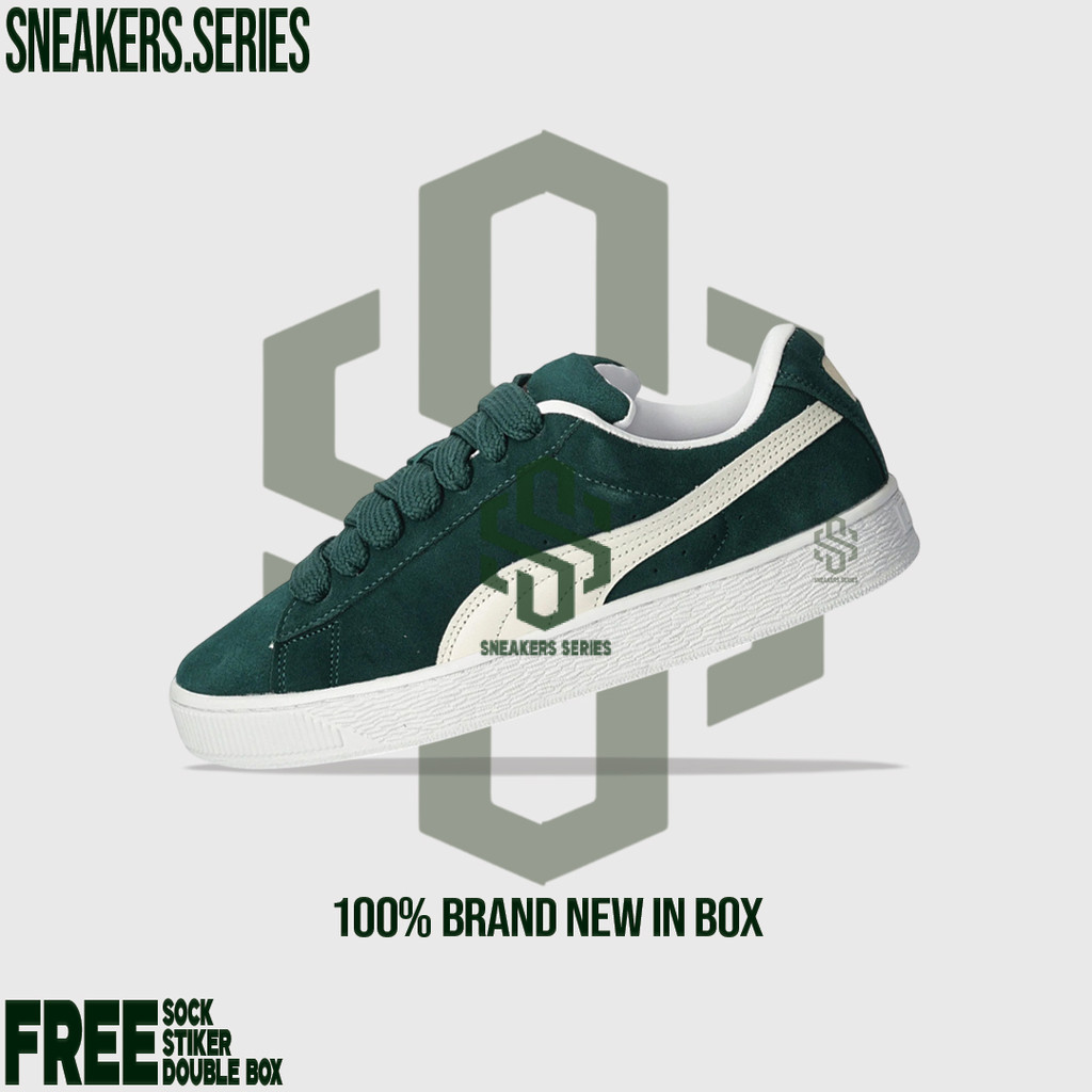 Sepatu  Puma Suede Xl Green  100% BNIB