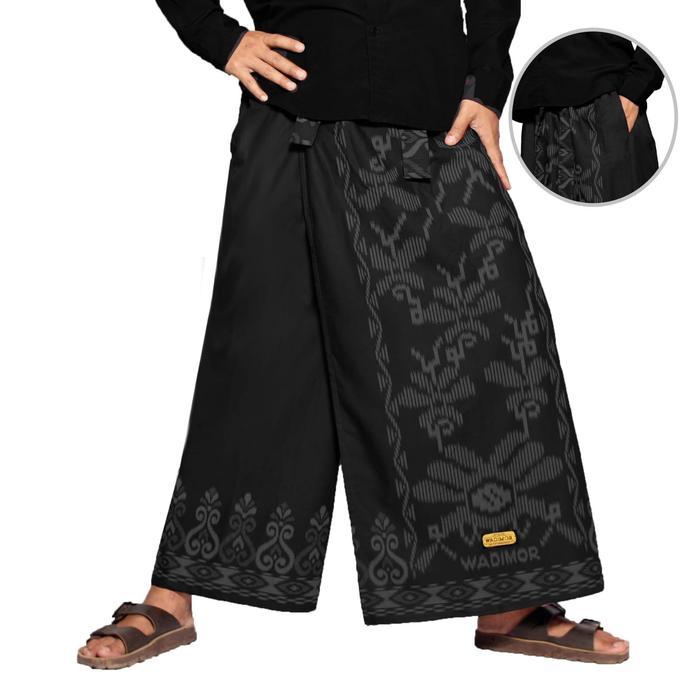 CELANA SARUNG DEWASA WADIMOR MOTIF BALI MODEL TERBARU Coklat Katun Lembut Muslim Nyaman Hitam Pria K