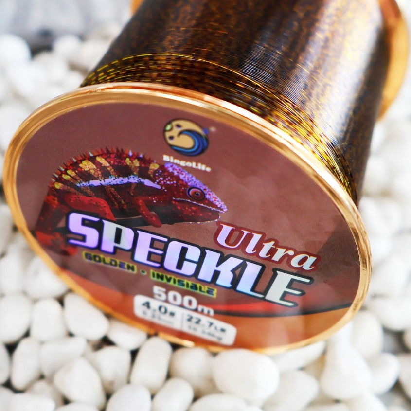Bingolife Senar Pancing Golden Speckle Nilon 500m Kuat Anti Keriting