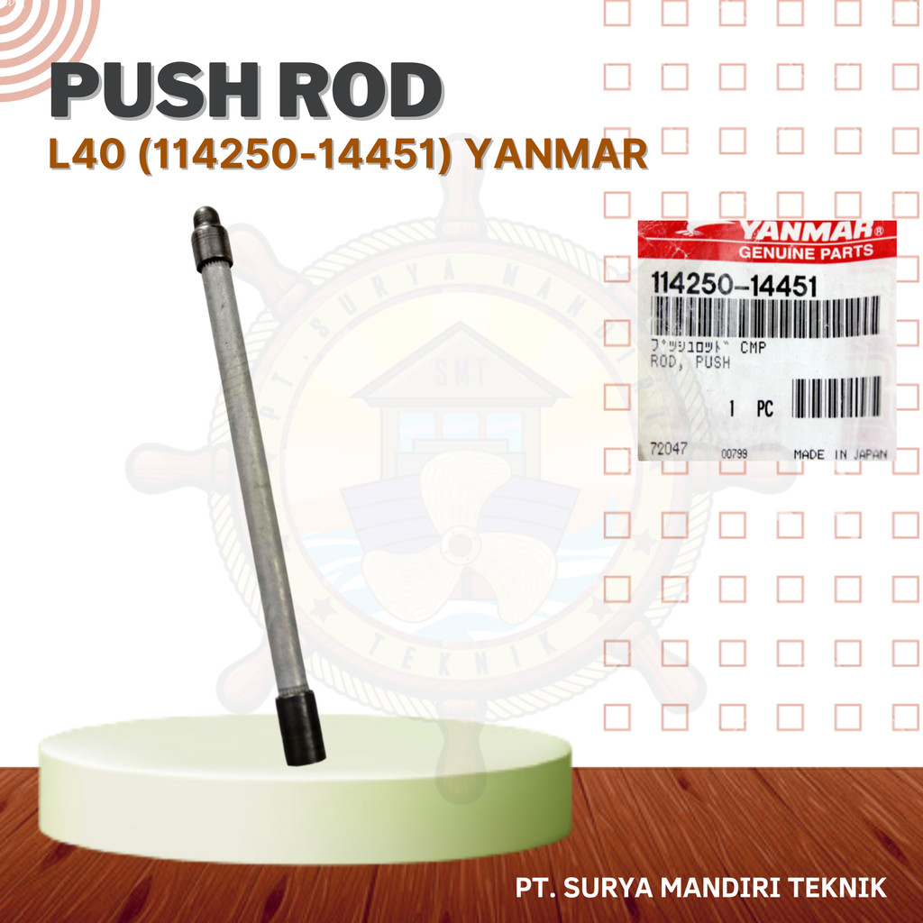 PUSH ROD L40 114250-14451 YANMAR ASLI GENUINE