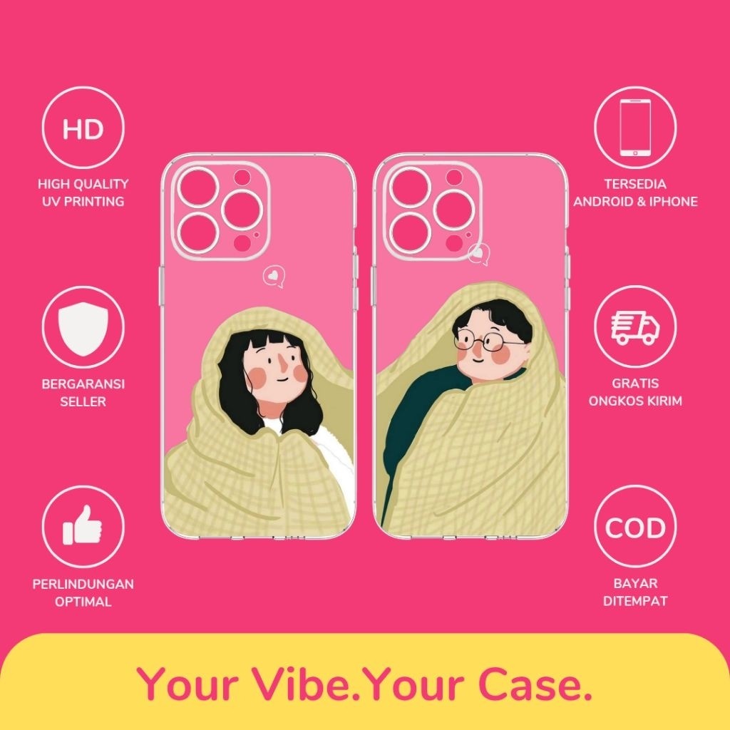 Custom Case Couple All Type Hp Softcase Anticrack Lucu Cute Casing Cassing Costum Costume Custome 05