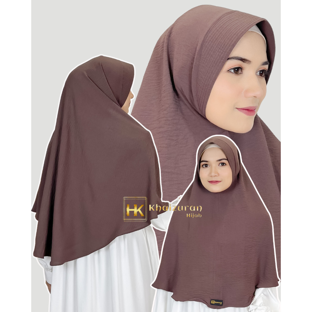 BERGO CRINKLE AIRFLOW PED POLOS TANPA TALI/HIJAB INSTAN CRINGKLE SIZE L