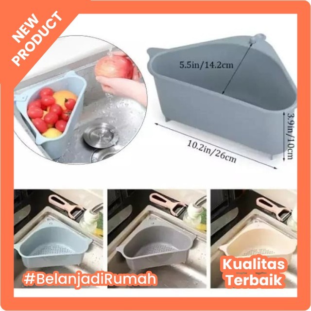 DBS  TERLARIS - Rak Sudut Wastafel Segitiga Saringan Cuci Piring /Tempat Spon Sabun/ Tempat Tirisan 