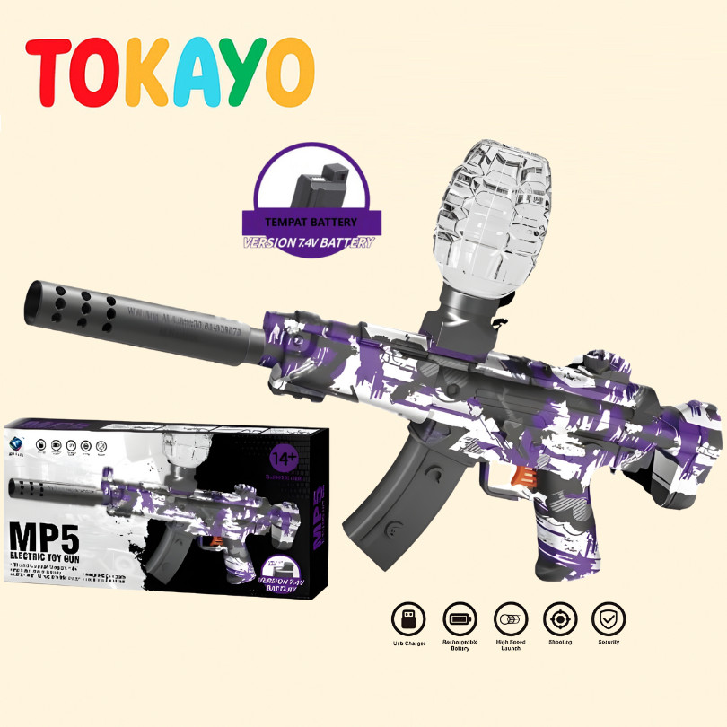 Tokayo Mainan Anak WaterGel Elektrik Toy Gun Water Gell Electric Tembak Tembakkan Anak Laki Laki SNI