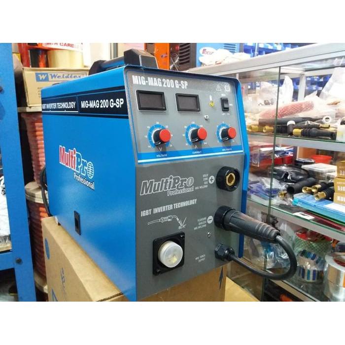 Mesin Las MultiPro MIG MAG 200 GSP 3 In 1 Tanpa Gas CO MMA Tig Argon