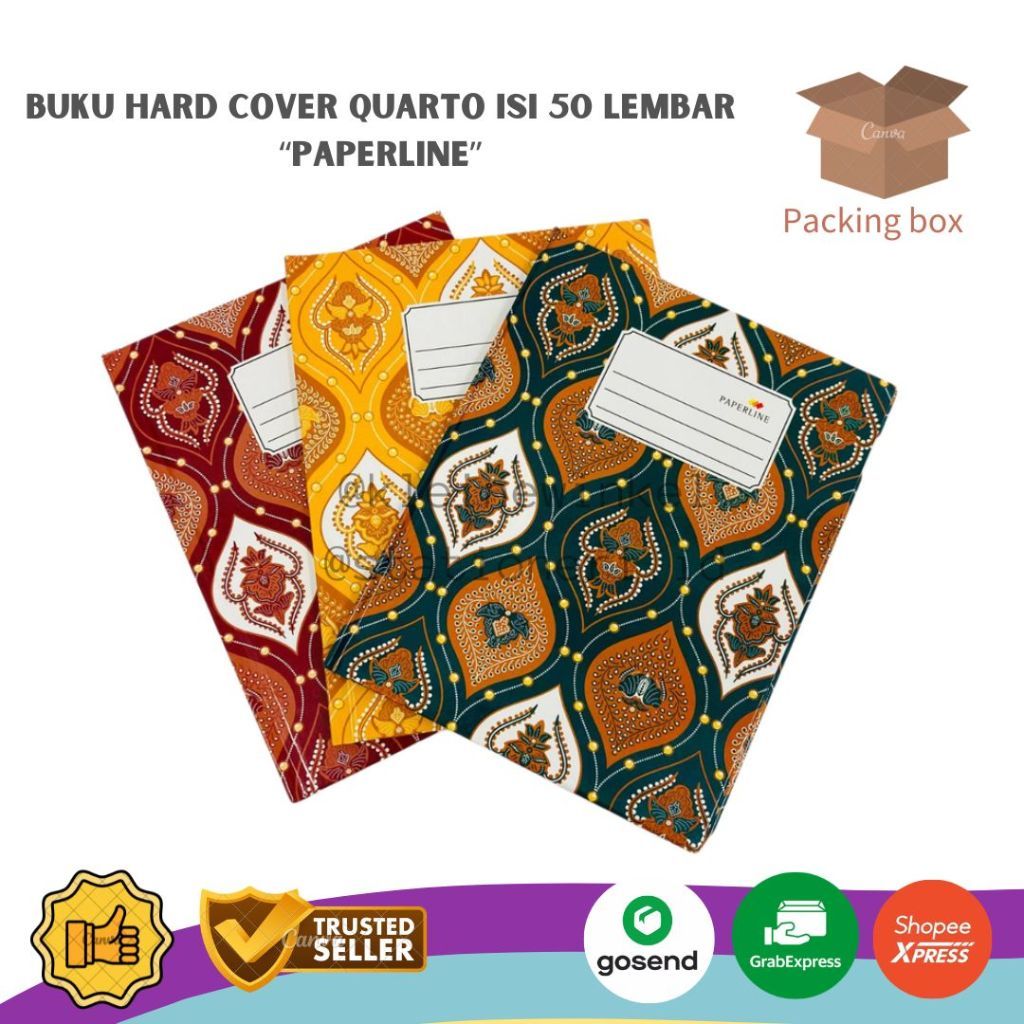 Buku Hard Cover Kuarto isi 50 lembar PAPERLINE
