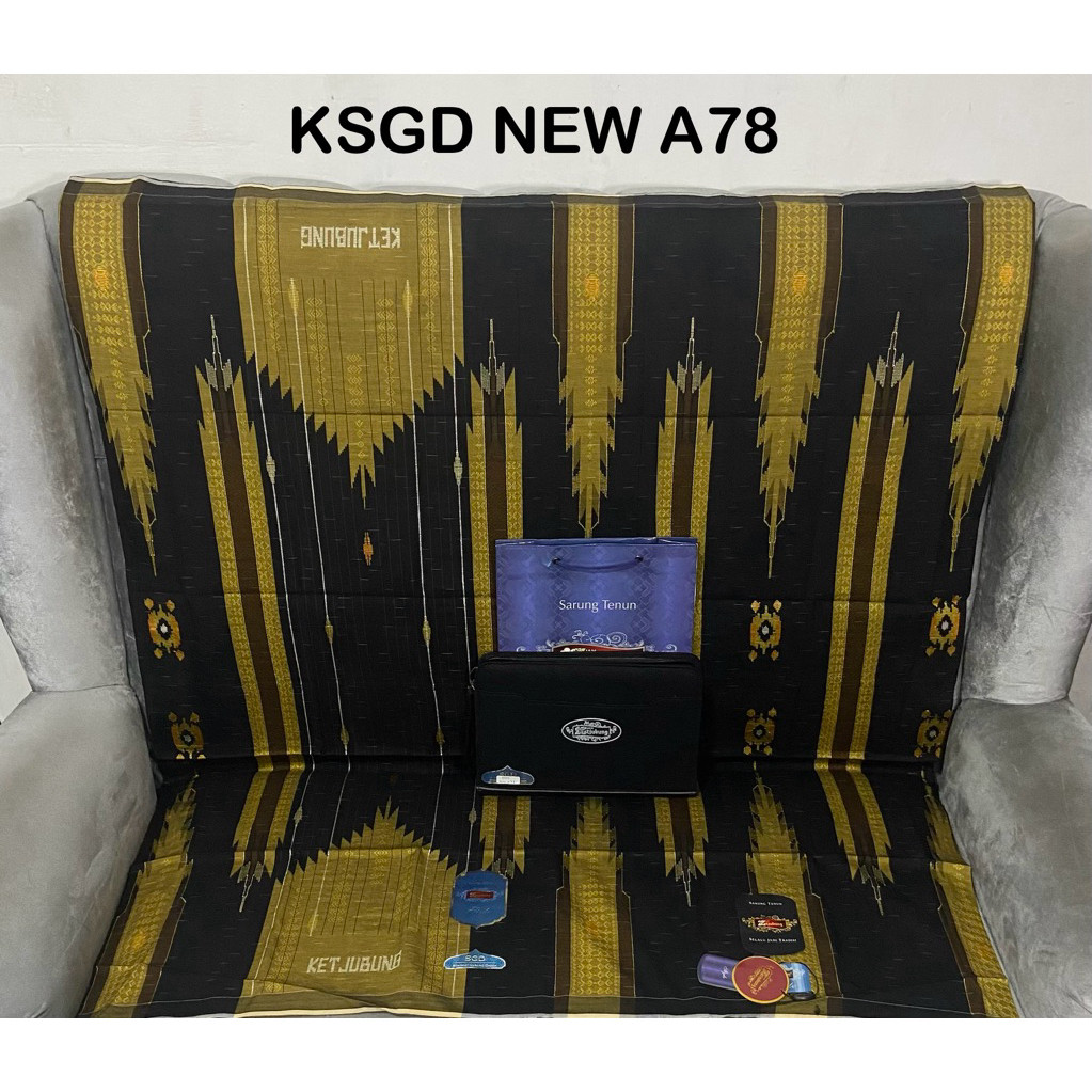 Sarung Ketjubung Red & Style Gold SKG, SCP, SGD, SKP Jahit Tengah