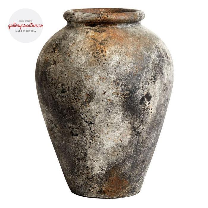 vas bunga tinggi 30 cm -guci aesthetic hiasan meja ruang tamu - abstrak