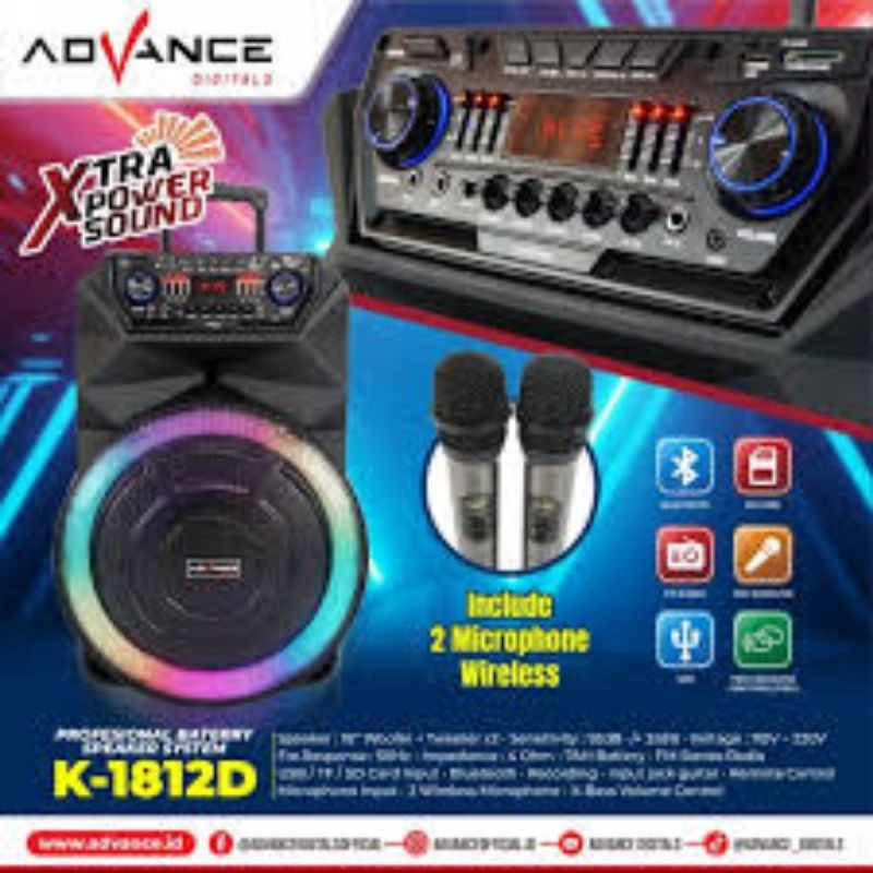 speaker bluetooth 18' advance 1812D