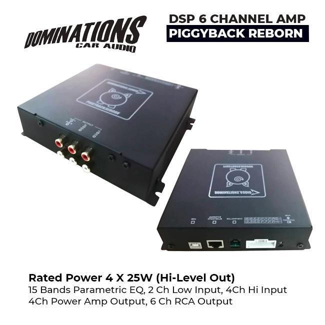 DSP Processor Amplifier 6 Channel Piggyback Reborn Dominations AudioGARANSI RESMI - 100% BARANG ORIG