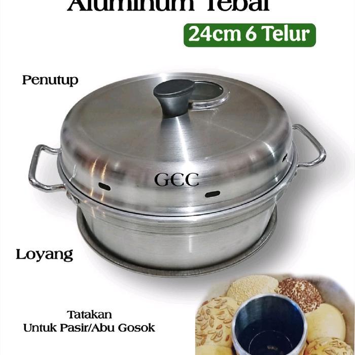 Orchid Panci Pemanggang Kue Bolu Baking Pan 24 cm 6 Telur Alat Oven Panggang Kue Serbaguna Dengan De