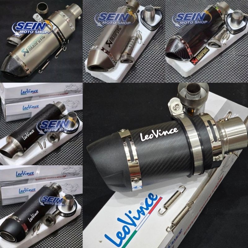 Knalpot Akrapovic Leovince GP Corsa Evo COBRA [SLENCER ONLY] ORIGINAL CARBON Titanium