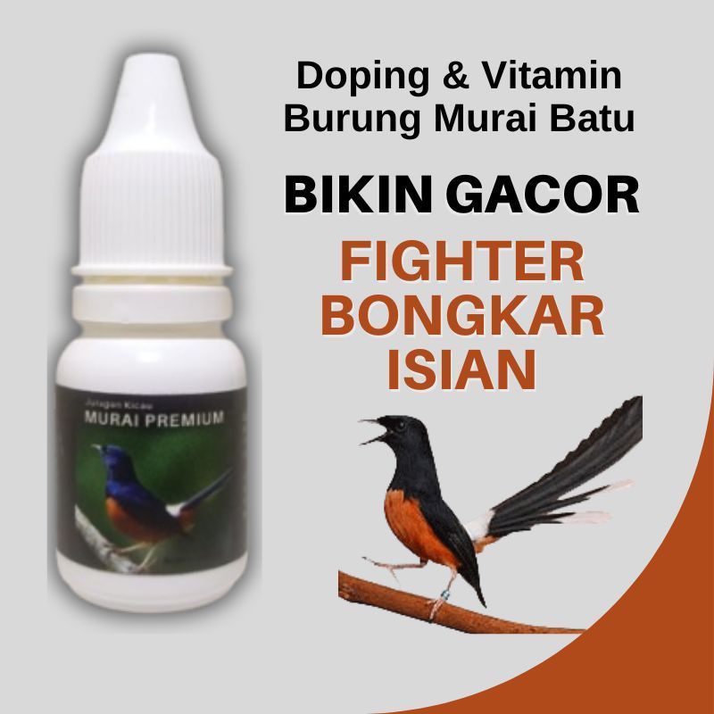 VITAMIN JK MURAI 10ML PENGGACOR BURUNG MURAI KACER CENDET ANIS BAHAN ALAMI LENGKAP METABOLIS