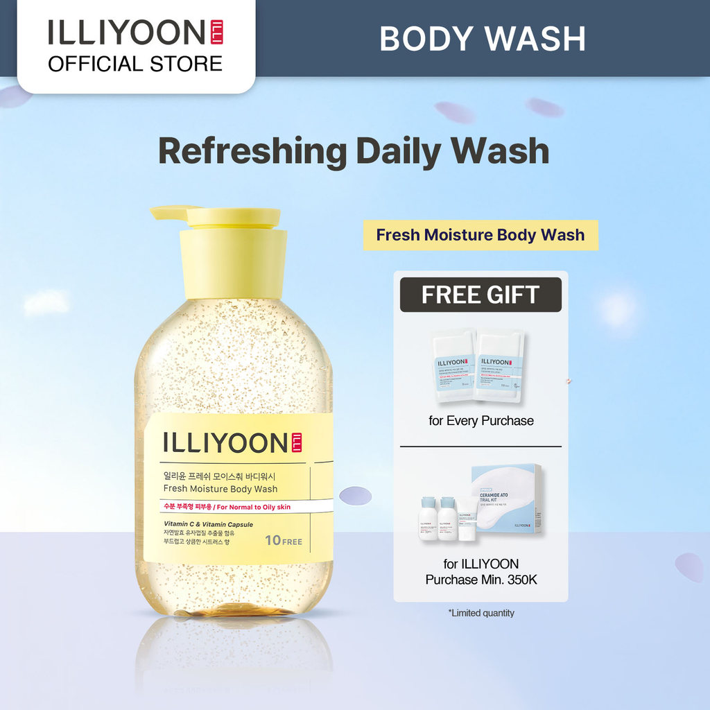 ILLIYOON Fresh Moisture Body Wash 500ml - Refreshing Daily Wash - Sabun Mandi Melembapkan dan Menyeg