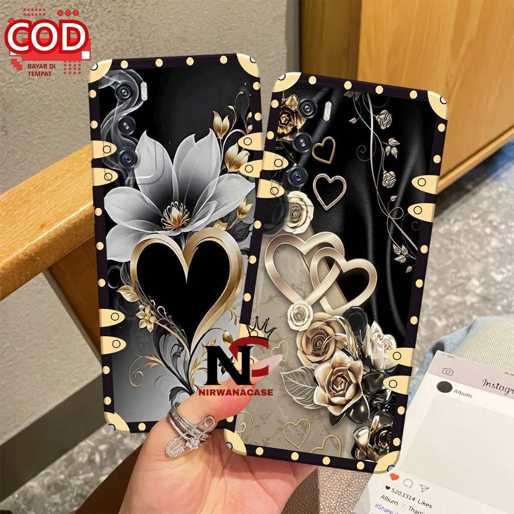 Cassing Hp V20SE - Case Vivo V20 - Case V21E  - Case Vivo V21 4G - 5G Motif Bunga Bingkai Fashion Ca