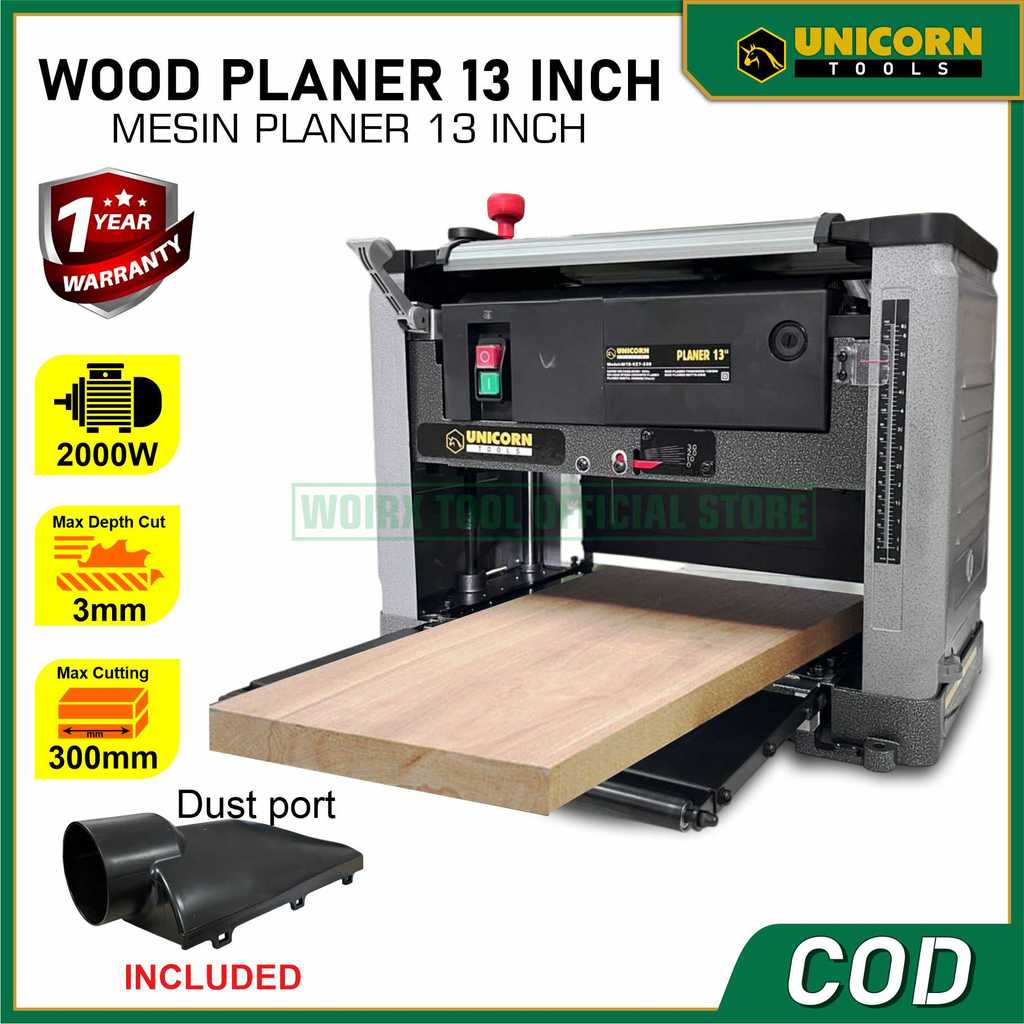 Planer Thicknesser Planer Mesin Ketam Serut Duduk UNICORN TOOLS