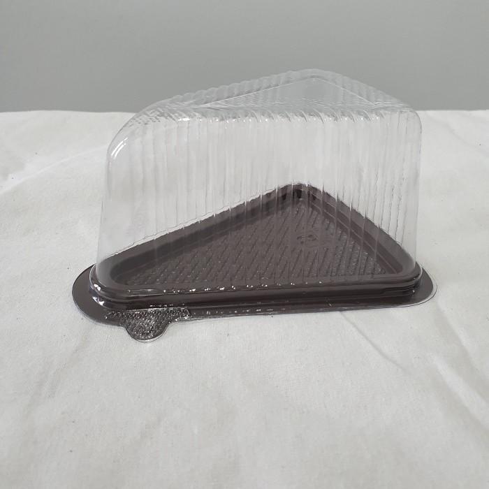 Mika Cake Tray Segitiga @50pcs / Mika Kue Segitiga / Mika Cake Mini - Cokelat