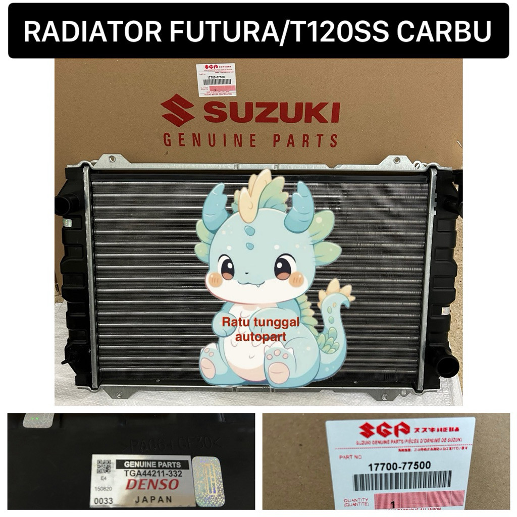 RADIATOR ASSY SUZUKI FUTURA CARBU KARBU T120SS ASLI ORIGINAL DENSO JAPAN