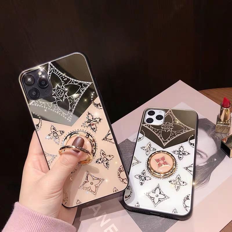 Bumper Ring Case Fashion clover LV bunga glitter Oppo Reno 4 4 Pro 5 5 Pro A52 A72 A92 FH03 Best