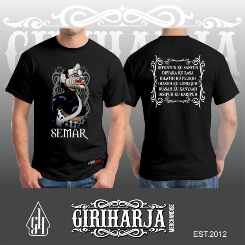 Kaos wayang golek SEMAR / kaos wayang golek Giri Harja / Kaos wayang golek sunda / kaos pria distro 
