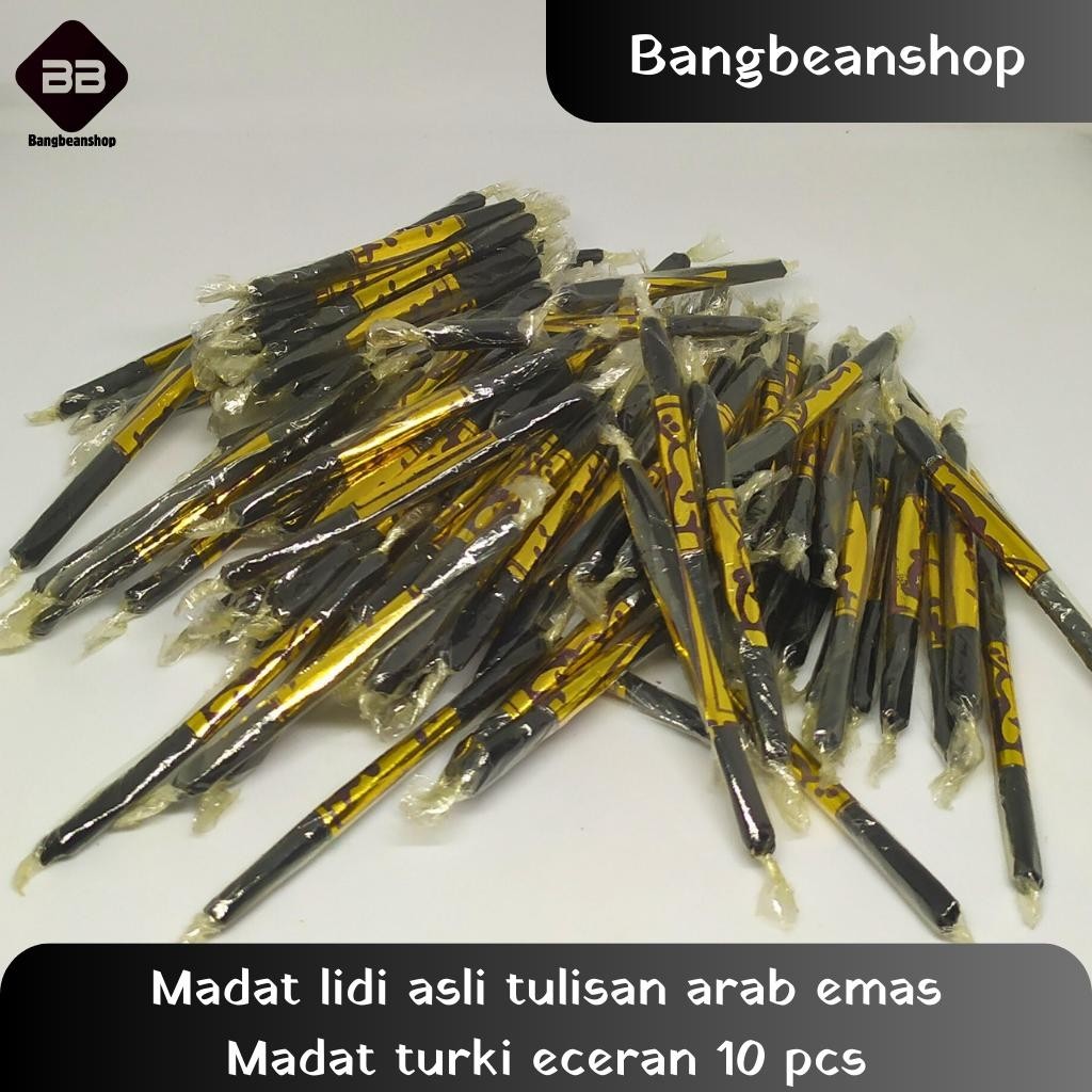 Madat Lidi Tulisan arab emas Madat turki eceran 10 pcs