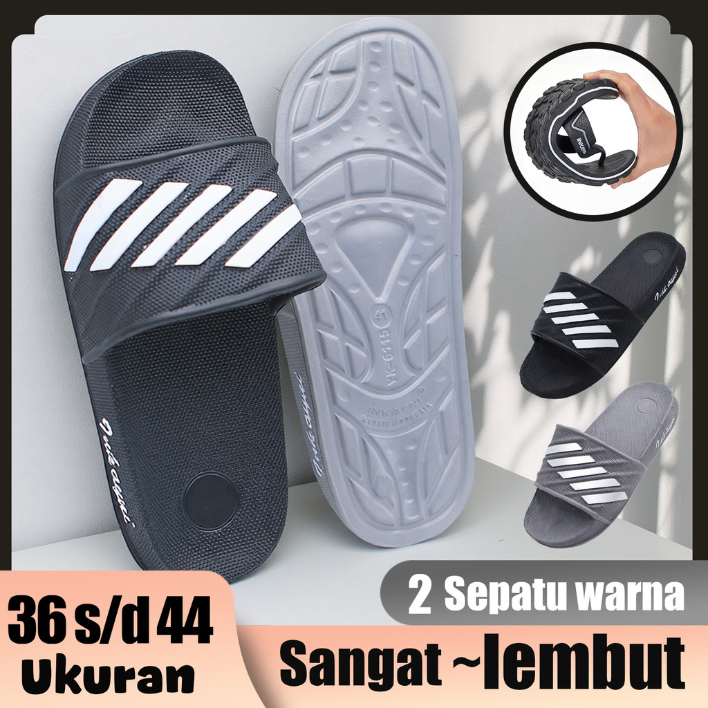 Inkayni Sandal Pria Slop Full Karet Sandal Pria Karet Empuk Anti Slip Sepatu Sandal Karet Pria Empuk