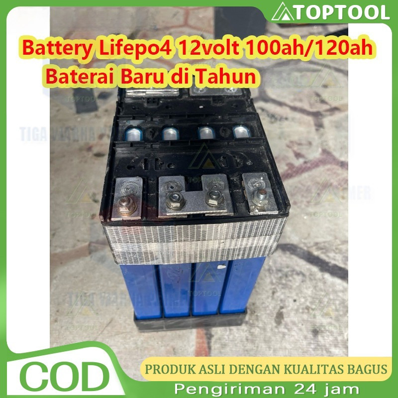 Battery Lifepo4 12v/24v 100Ah /120ah Plus BMS Baterai LifePo 12V 100Ah