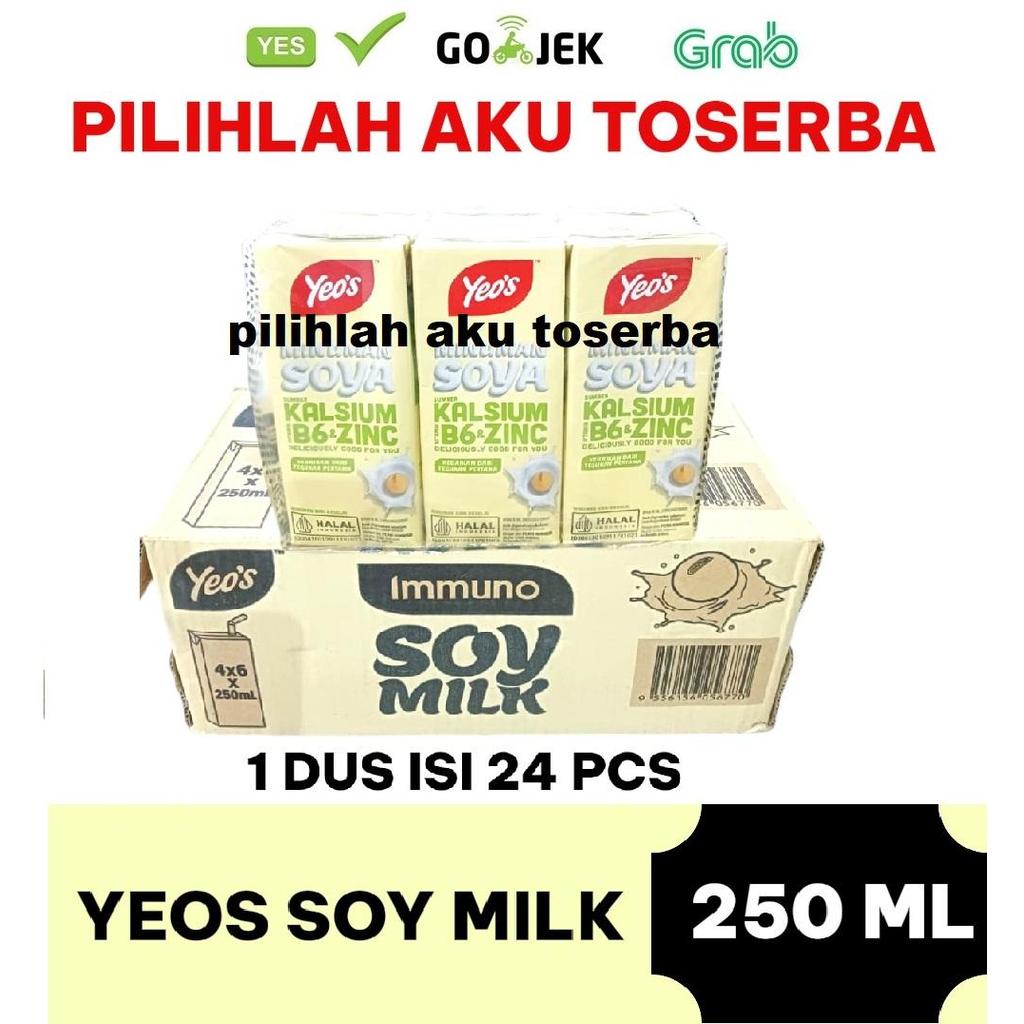 Yeos Soya Immuno ORIGINAL ( SOY MILK ) Susu Kacang Kedelai Kalsium 250 ml - ( HARGA 1 DUS )