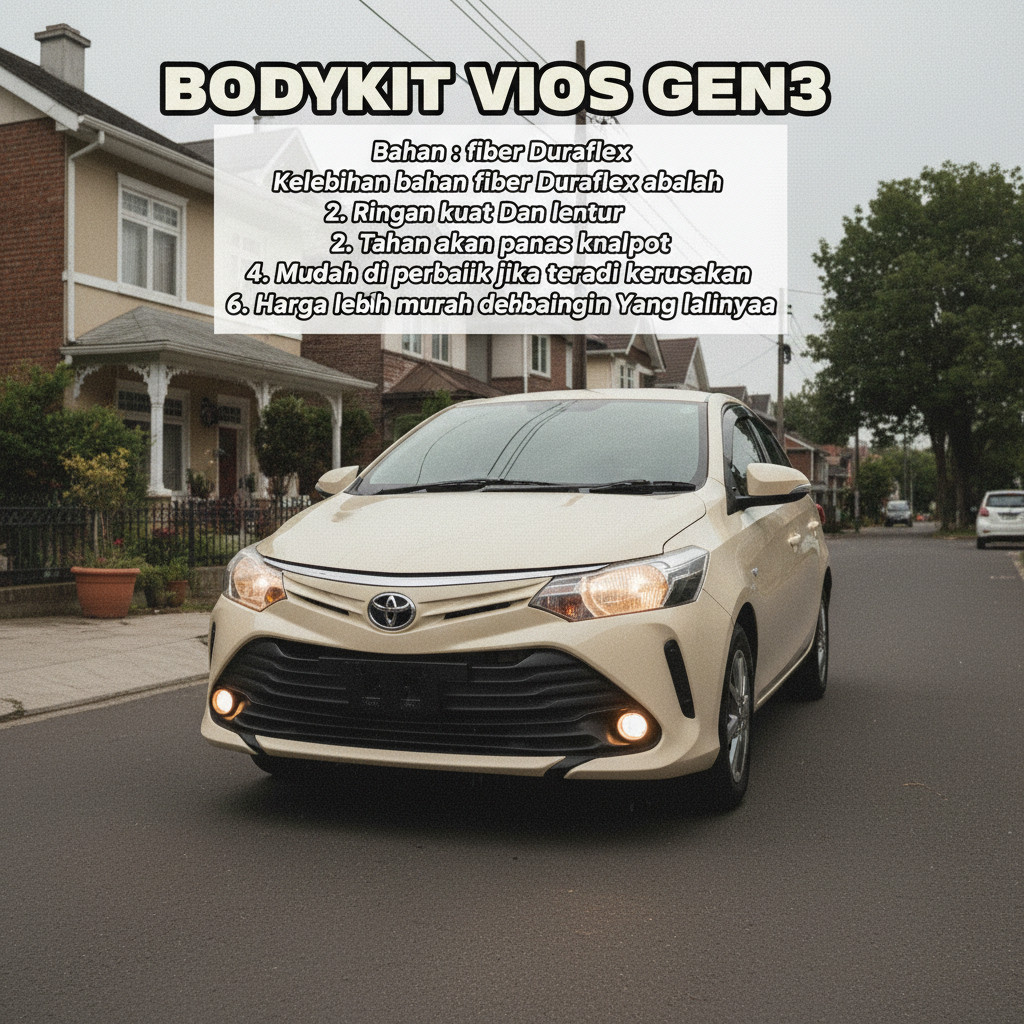 cicilan 0% bodykit vios gen 3 facelift full bamper BODYKIT VIOS 2012-2015