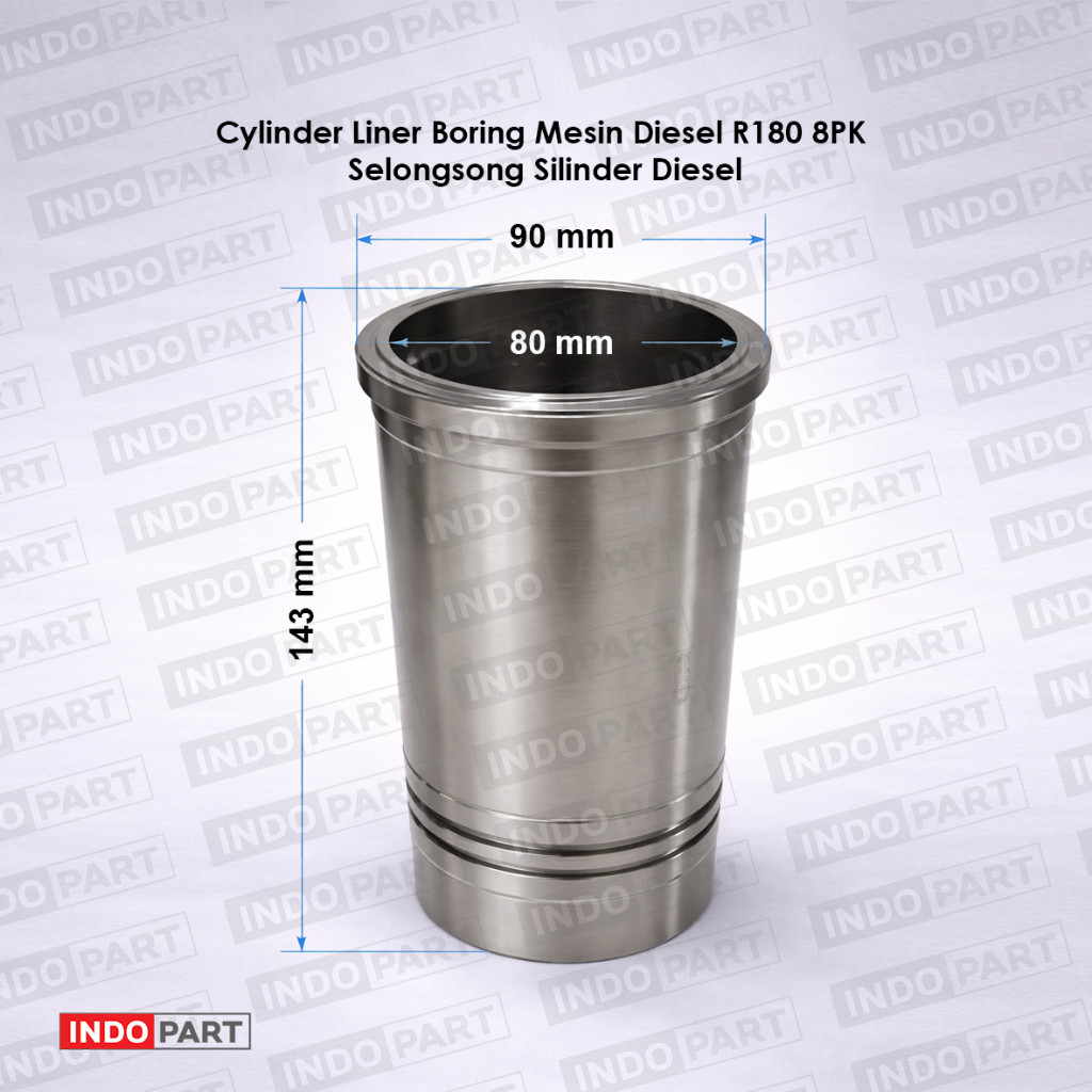 Cylinder Liner Boring Mesin Diesel R180 8PK Selongsong Silinder Diesel | Liner Mesin R180 Berkualita