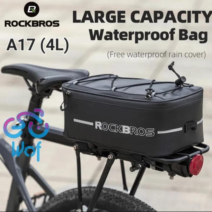 ROCKBROS Bicycle Bag Waterproof 4L Travel Trunk Tas Bagasi Sepeda A17